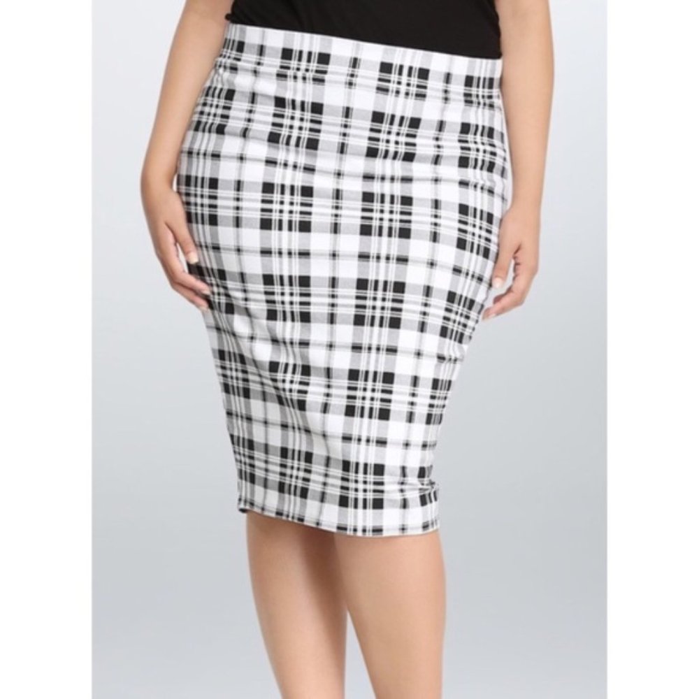 Torrid pencil skirt midi plaid 14 1X plus NWOT